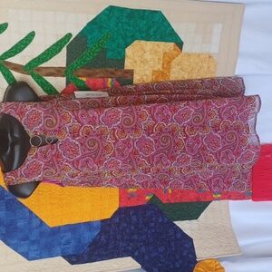 Chloe+Rene Pink Paisley shift Dress, sleeveless, lined